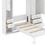 Lit escamotable simple avec casiers et armoires
