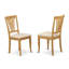 Ensemble de table de salle à manger 5 pièces comprenant une table ovale en bois avec feuille papillon et 4 chaises de cuisine en tissu de lin, chêne-1018997434-1003788883