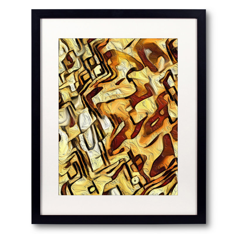 Golden Dahlia IV Print by Tanna Gx, 21.25" H x 17.25" W x 0.875" D