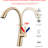 Single Handle Brushed Gold Pull Out Tap - Stainless Steel, 9.05 Inch Reach, Spout, Modern Style Steel Kitchen Faucet Down Spray, High Arch 1.5 Gpm Flow Rate, Convenient-825576808
