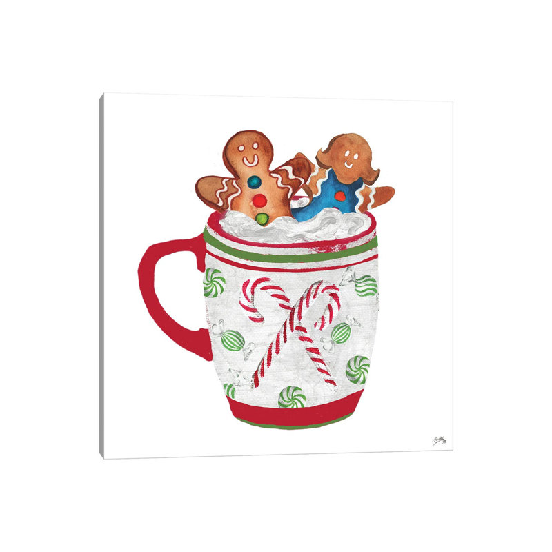 Gingerbread and a Mug Full of Cocoa I 1 Piece Painting on Canvas, 93.98 cm H x 93.98 cm W x 1.91 cm D, Wrapped Canvas