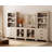 Farmhouse Entertainment Center With Bookshelves, 4-Piece Modular TV Stand With Drawers, Glass Doors, Open Shelves,  Media Console For Living Room, Home Theater, Beige-31250192