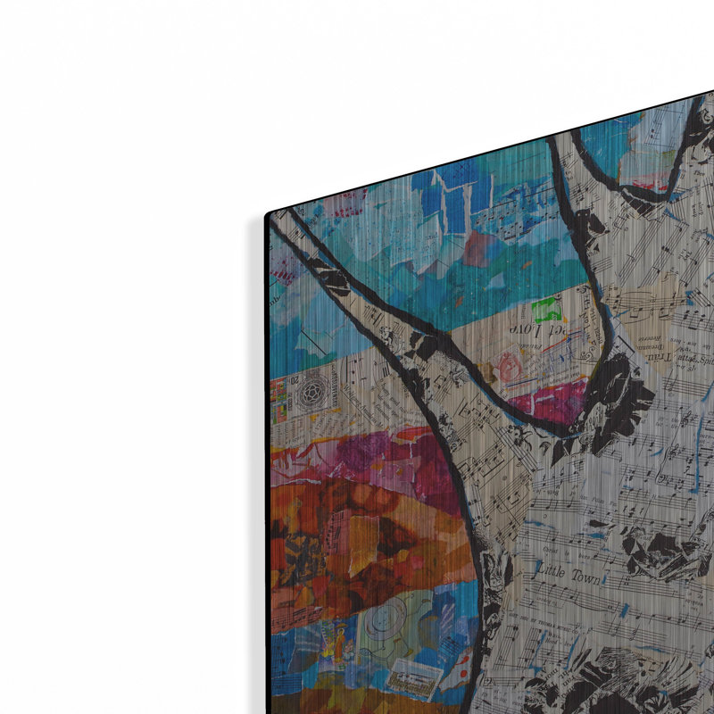 «Birch Keys 1» par St. Hilaire Elizabeth, art mural en métal, H 24 po x l 24 po