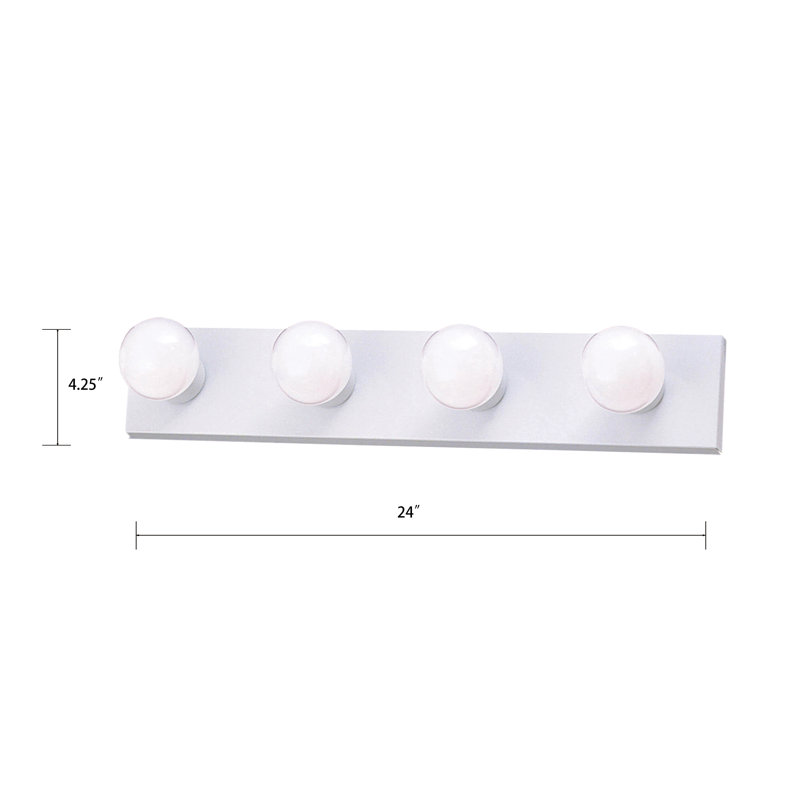 Vanity Strips 24'' Wide 4-Light Vanity Light - Matte White