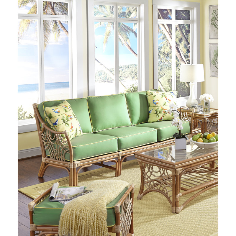 Mannion 79'' Upholstered Sofa, Natural, Ivory Reef