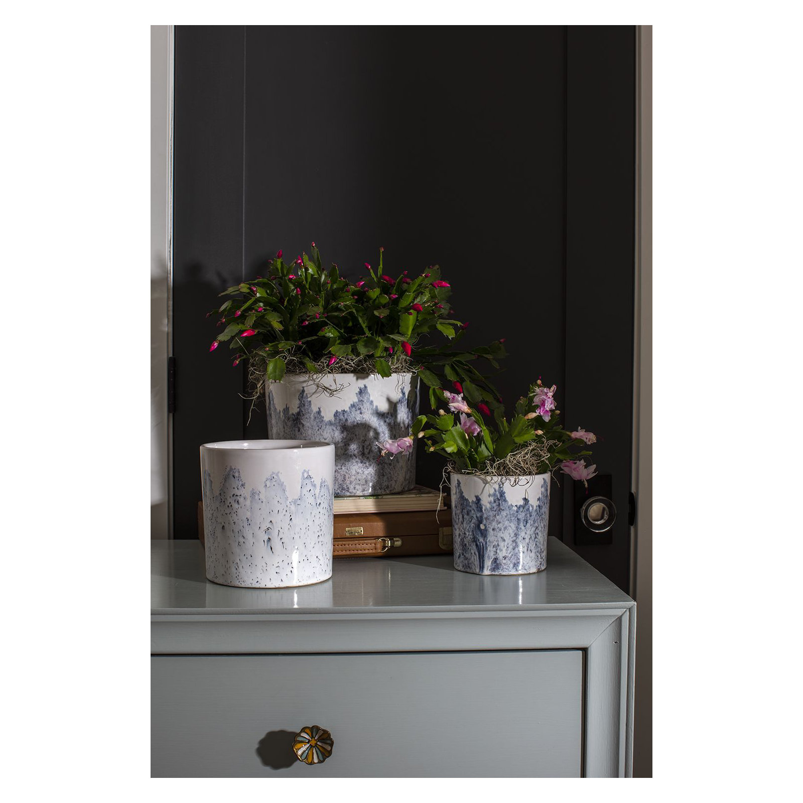 Haana Handmade Ceramic Pot Planter, 6.75" H x 6.75" W x 6.75" D