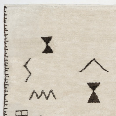 Moroccan Rug, 100% Natural Undyed Wool, Custom Options Available