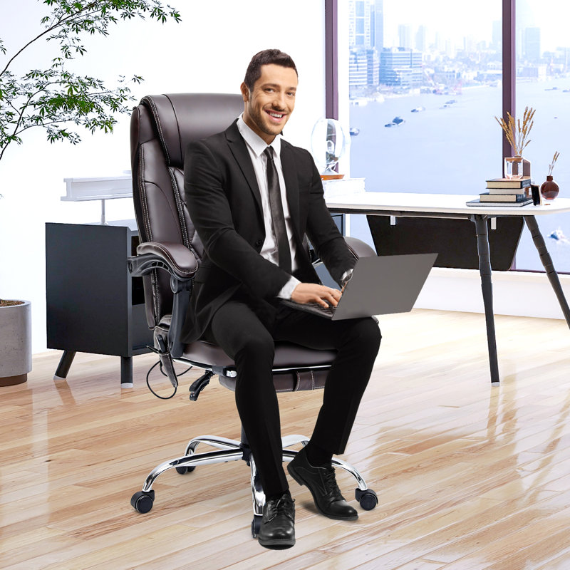 Fauteuil de direction Kacy-Leigh, Similicuir brun