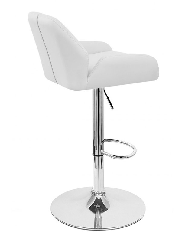 Tabouret tournant à hauteur réglable Carnalbanagh, 1, blanc