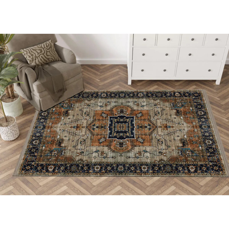 Tapis intérieur / extérieur Sean School, Rectangle 4 pi x 5 pi 11 po