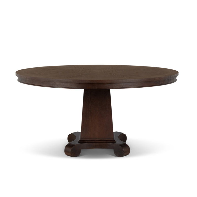 Round Dining Table, Dark Wood, Dark Wood