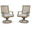 Ensemble de 2 chaises pivotantes d'extérieur avec coussin Springbrook