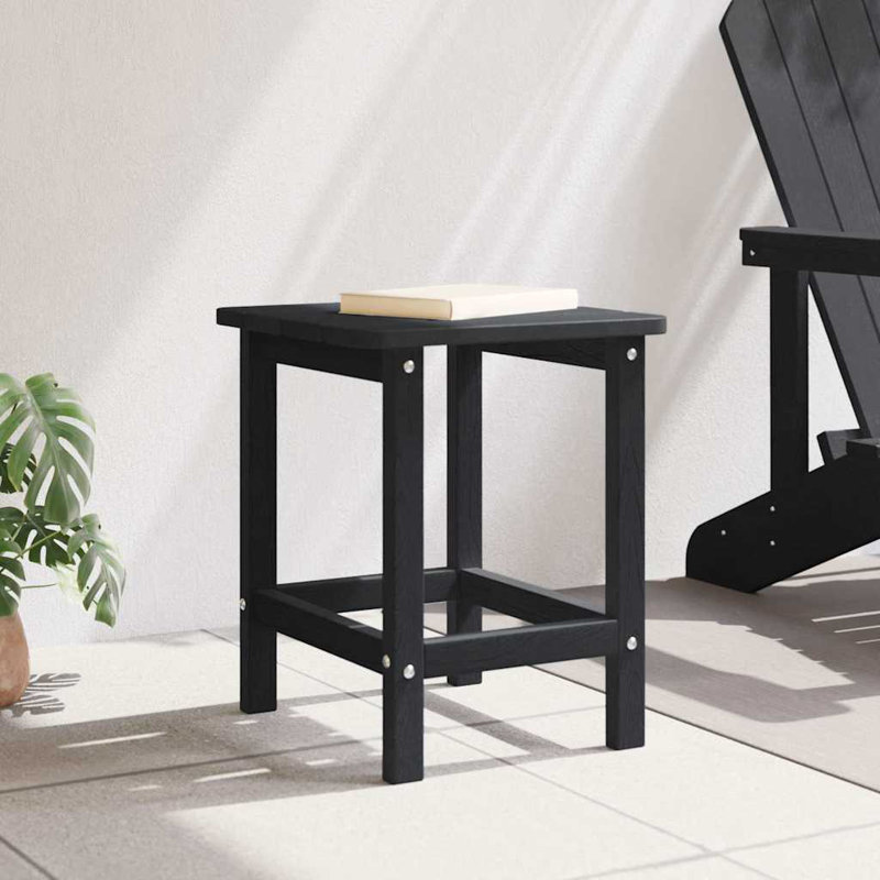 Square Outdoor Side Table, Black