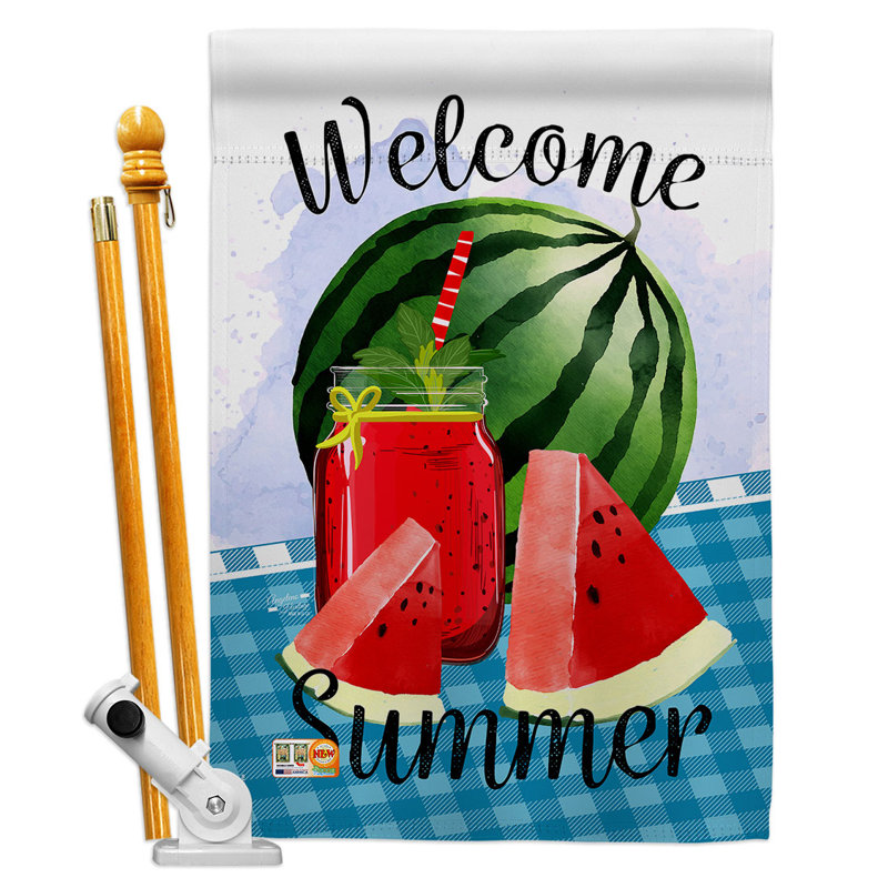 Double Sided 40'' H x 28'' W Polyester Flag Set
