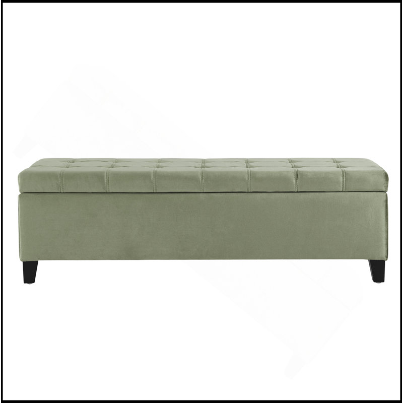 OTTOMAN DE RANGEMENT EN VELOURS