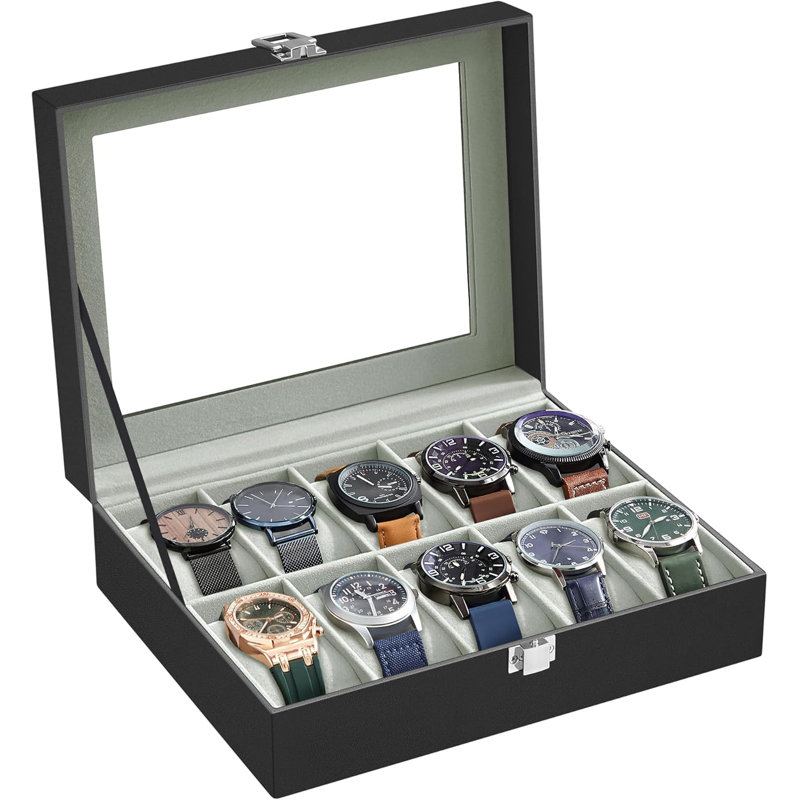Watch Box +, Black/Greenish Grey