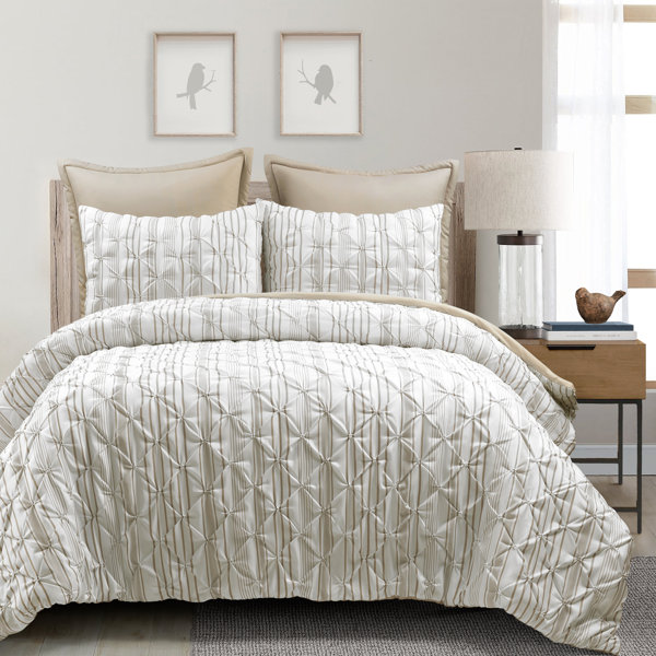 Gracie Oaks Awalt Striped Comforter Set & Reviews | Wayfair