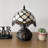 Standwood Tiffany Mini Table Lamp Gold Stained Glass Crystal Beans Included LED Bulb 12"H*8"W*8"D