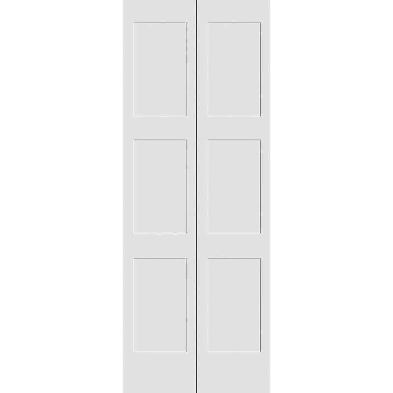 Porte pliante à 3 panneaux avec couche d'apprêt apprêtée, 24 po x 79 po