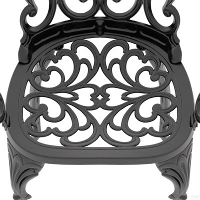 Ensemble de meubles de patio en aluminium coulé avec coussins