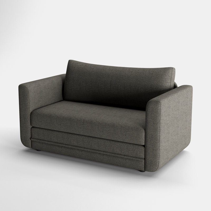 Afton Sleeper Sofa, Charcoal Gray Polyester
