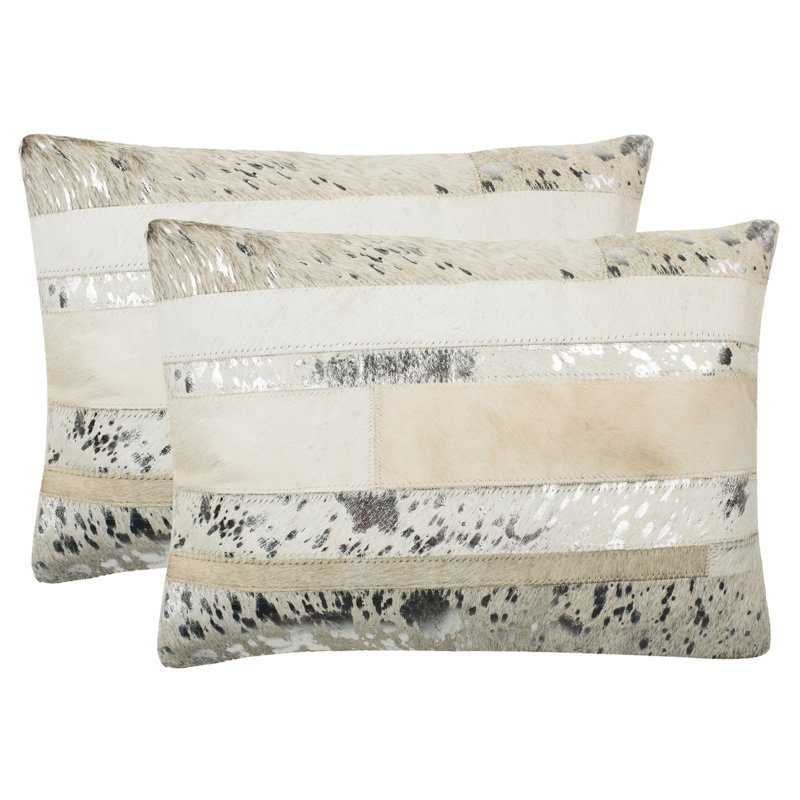 Ofelia Embroidered Feather Reversible Throw Pillow