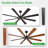 72 Inch Large Ceiling Fan, Modern 8-Blade Walnut and Wood Grain Indoor Outdoor Fans with Remote App Control, Quiet DC Motor Reversible 6 Speed Timer(Excluding bulb)-1765322963-1765322964