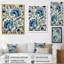 Floral Blue Turkish Tiles 1 - Art mural floral abstrait-2101130697-2101130745