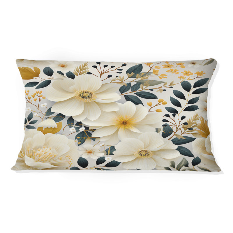 Coussin Beige Boho Chic Poppy Blooms I