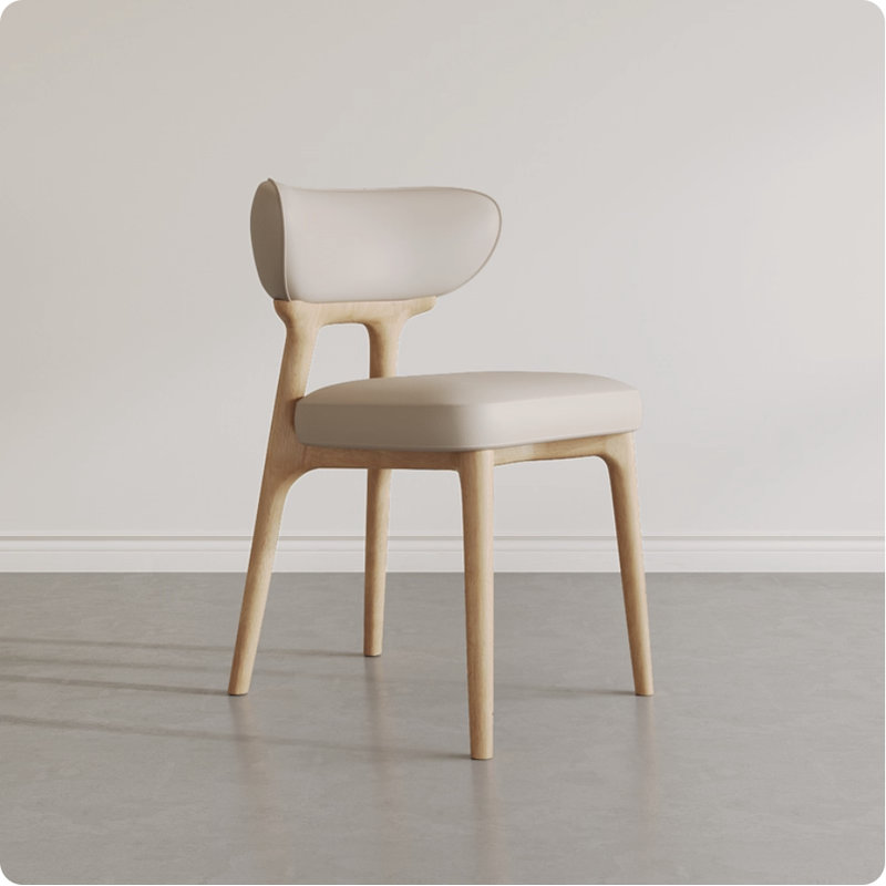 Chaise rembourrée Modern, Beige