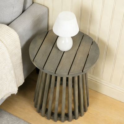 Outdoor Acacia Wood Patio Side Table
