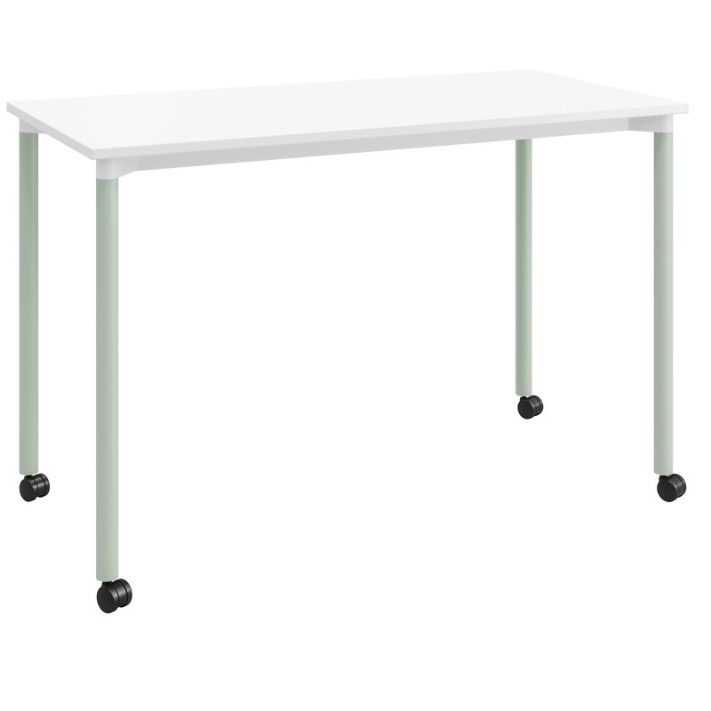 Bureau Spright, Mobile, Blanc de designer, Vert sauge
