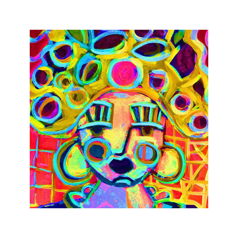 Michelle Rivera - Wrapped Canvas Painting, 45cm H x 45cm W