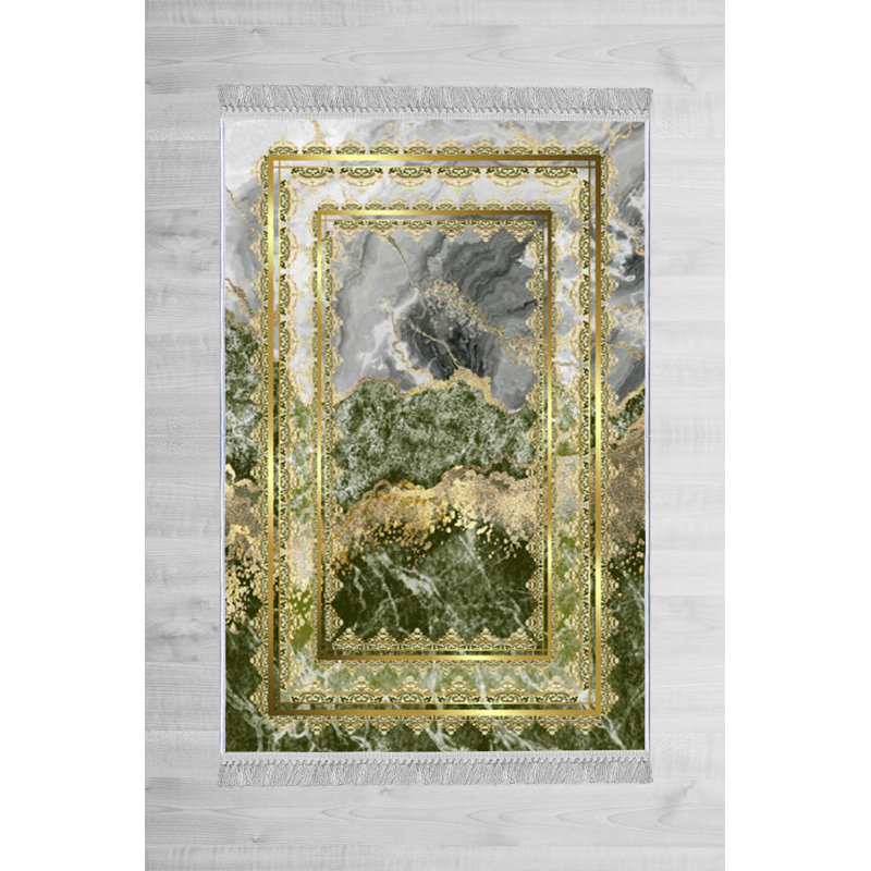 Luxurious Velvet Area Rug, 5.2 x 7.5 ft | 100% Velvet Fabric, 100% Cotton Sole, 0.4 in Pile Height | Antibacterial, Non-Slip, Machine Washable | Elegant 3D Digital Print, Perfect for Living Room & Bedroom Décor