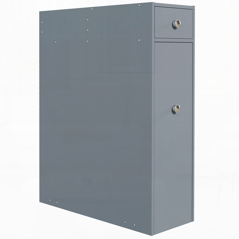 Armoire de rangement de salle de bain autoportante étroite avec tiroirs