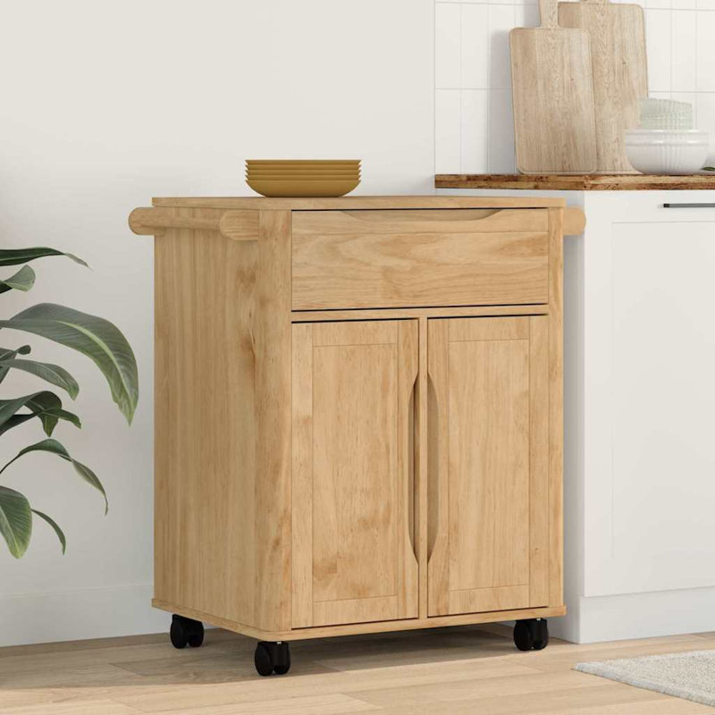 Kitchen Island, Wax Brown