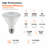 Euri Lighting PAR30 Short Neck LED Bulbs, 11W, 975 lm, 75W Eq., 5000K, E26, CEC/UL, 2-Pack