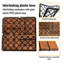 Carreaux imbriqués en bois d'acacia pour patio extérieur, balcon ou bord de piscine