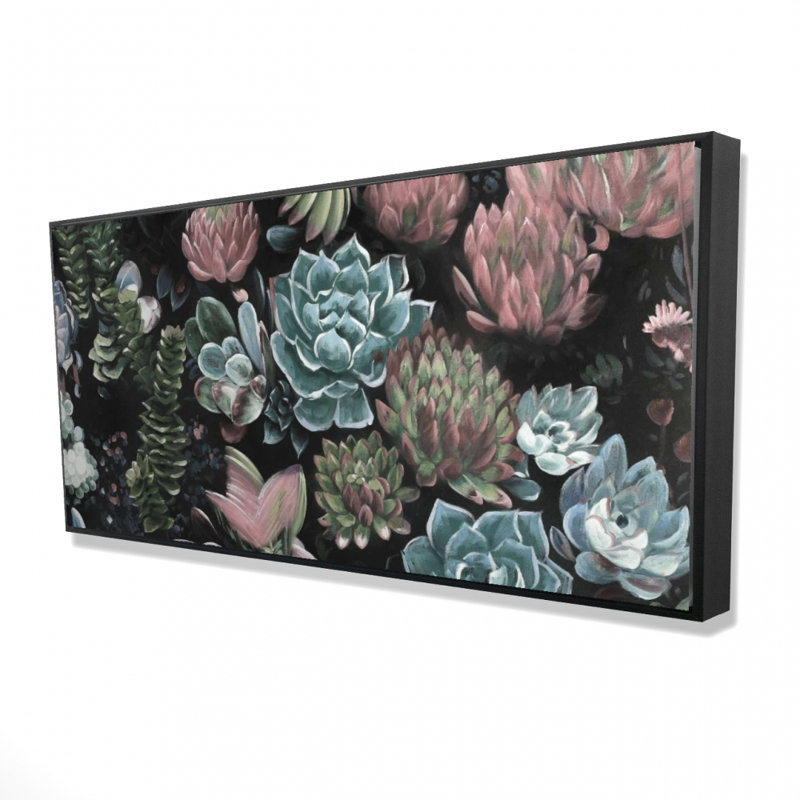 Reproduction de plante grasse sur toile