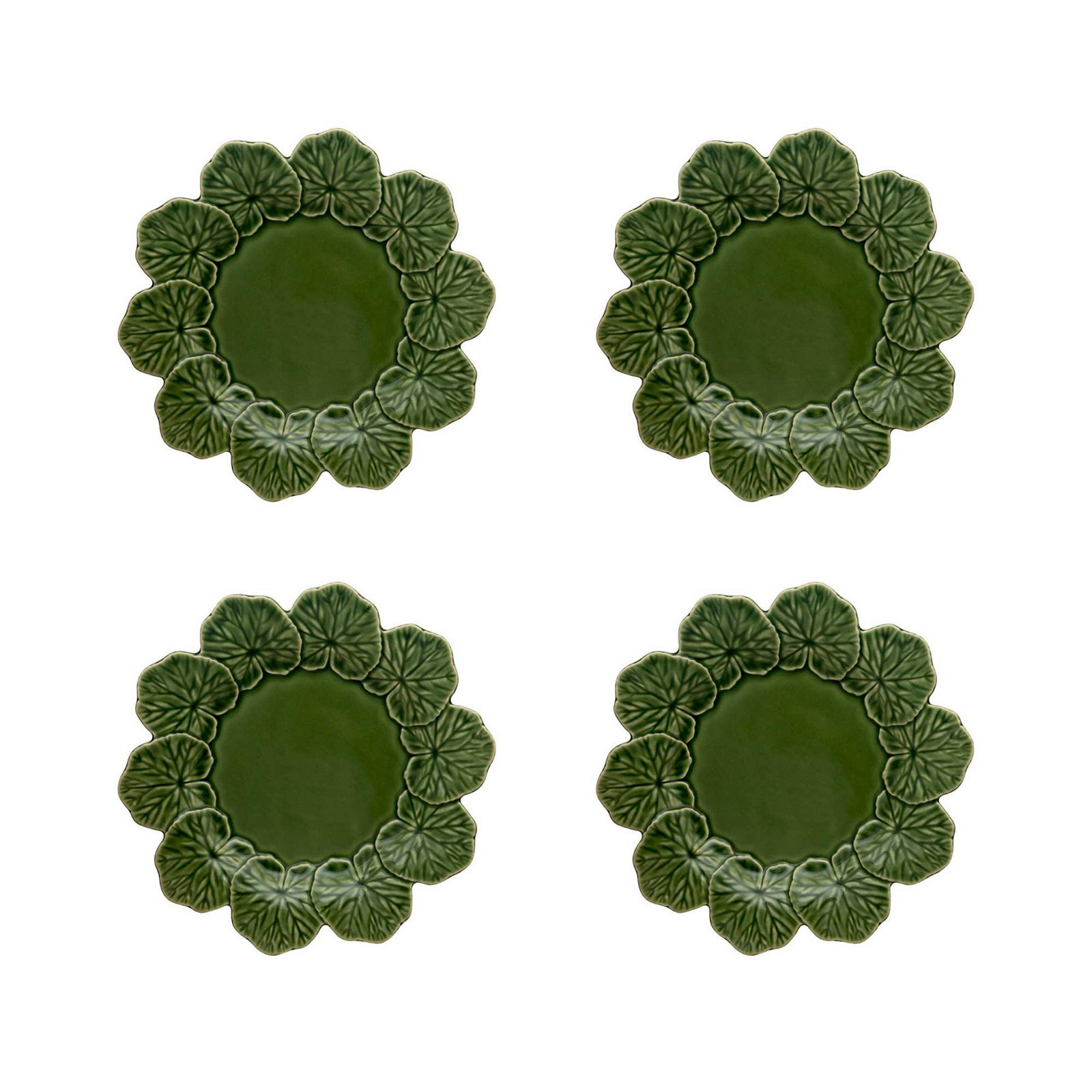 Geranium Dinner Plate, Green