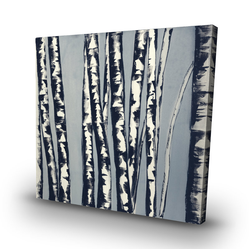 Abstract birch forest - 32"x32" art on canvas