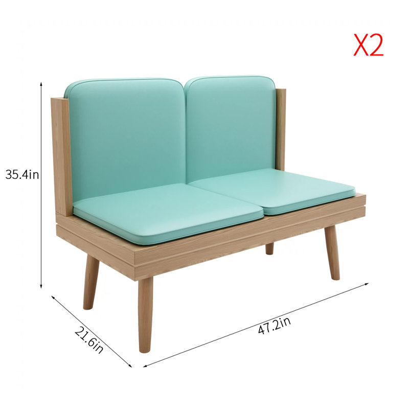 Banc rembourré en similicuir Light Luxury