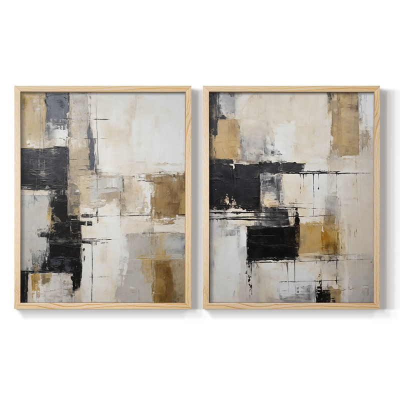 ABSTRACT Series CCCCXCI - Impression encadrée de qualité supérieure - prête à être accrochée - aucun clou requis - aucun clou requis