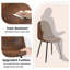 Shivani 5-Piece Modern Dining Set With Rectangular Wood Grain Table And 4 Upholstered Dining Chairs-103829952-105470483