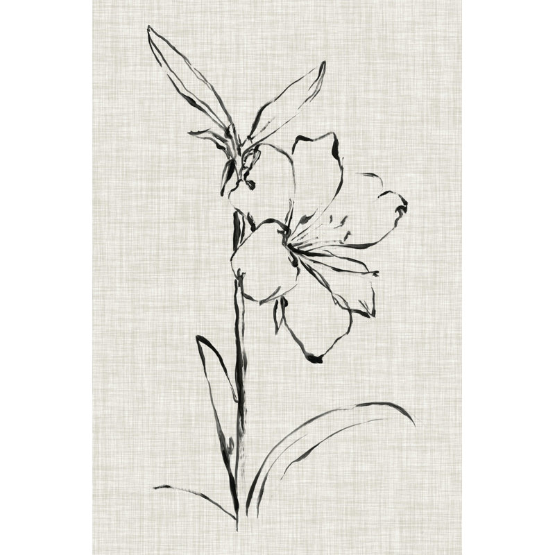 Étude sur l'encre florale de l'UA CH I, H 30 po x l 20 po