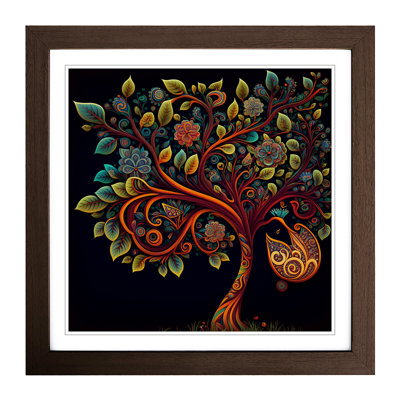Apple Tree Paisley Art - Framed Print