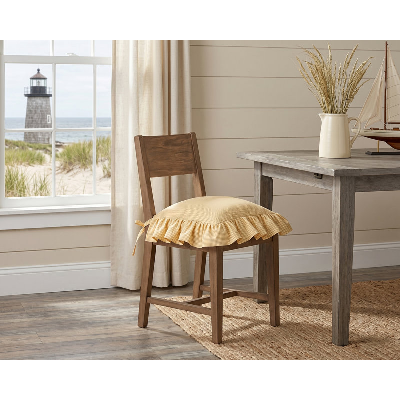 Water Resistant Outdoor 2 " Dining Chair Pad Cushion, Barley