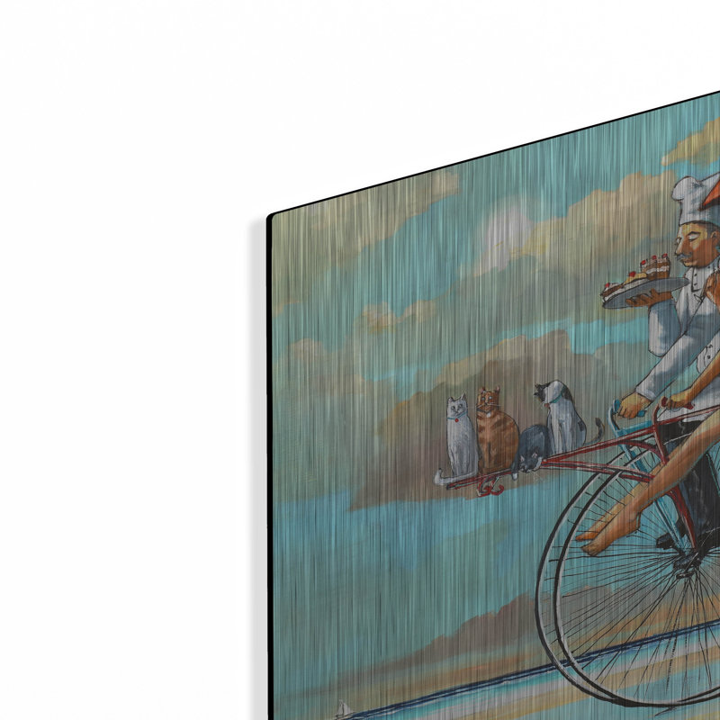 Art mural en métal luxueux «Why Not» par Ronald West, 16 po x 12 po, H 12 po x l 16 po