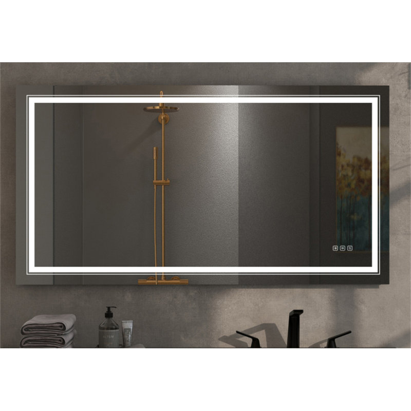 Miroir anti-buée avec bouton 3055, 29,5 po x 54,7 po