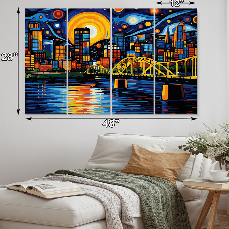 Shurtz - salon d'art mural Pittsburgh - 4 panneaux